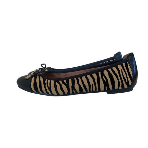 Vionic Minna Ballet Flat Round Toe Tiger Print Black Tan Size 7.5 - Picture 3 of 9